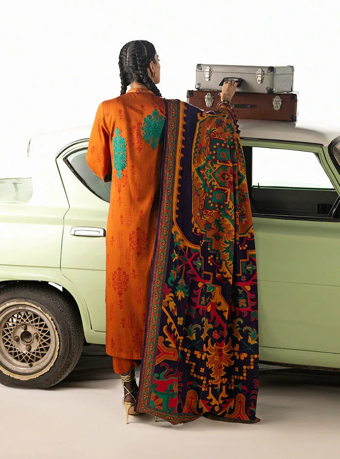 Zainab Chottani | Winter Shawl 25 | Suniva - D3 - Aqsa Fabrics