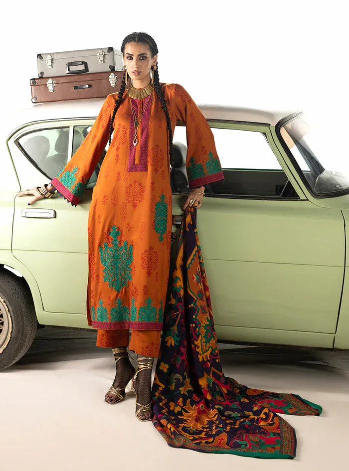 Zainab Chottani | Winter Shawl 25 | Suniva - D3 - Aqsa Fabrics