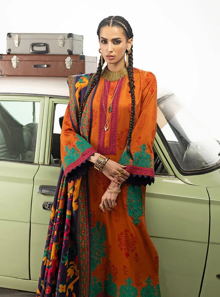 Zainab Chottani | Winter Shawl 25 | Suniva - D3 - Aqsa Fabrics