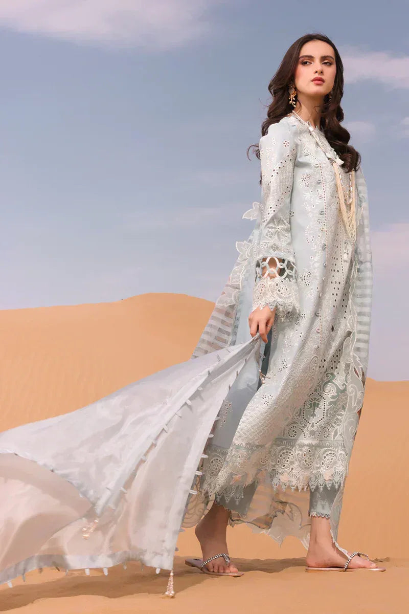 Qalamkar | Chikankari Eid Edit 24 | KM-06 APOLLINE - Aqsa Fabrics