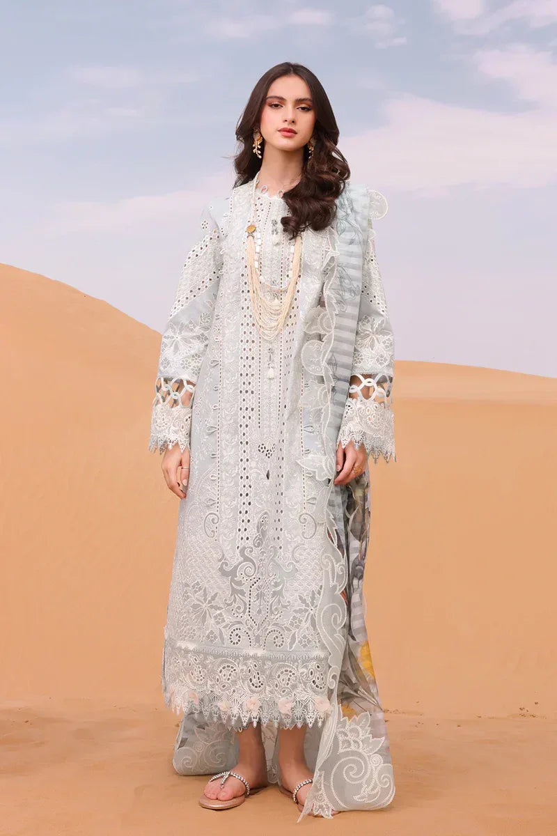 Qalamkar | Chikankari Eid Edit 24 | KM-06 APOLLINE - Aqsa Fabrics
