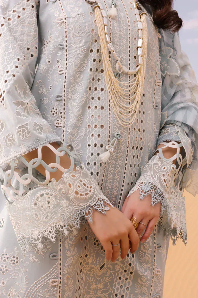 Qalamkar | Chikankari Eid Edit 24 | KM-06 APOLLINE - Aqsa Fabrics