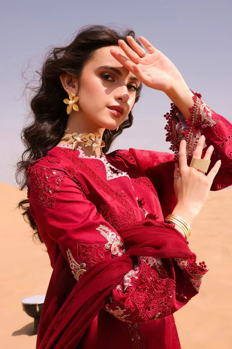 Qalamkar | Chikankari Eid Edit 24 | KM-05 AMANDINE - Aqsa Fabrics