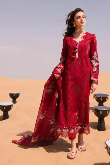 Qalamkar | Chikankari Eid Edit 24 | KM-05 AMANDINE - Aqsa Fabrics