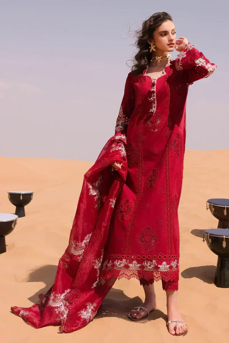 Qalamkar | Chikankari Eid Edit 24 | KM-05 AMANDINE - Aqsa Fabrics