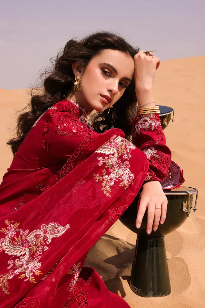 Qalamkar | Chikankari Eid Edit 24 | KM-05 AMANDINE - Aqsa Fabrics