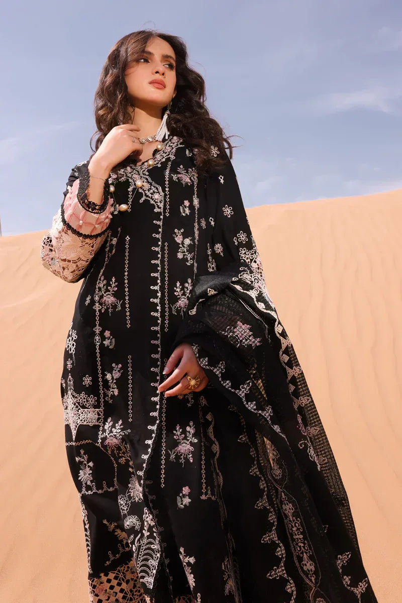 Qalamkar | Chikankari Eid Edit 24 | KM-08 LISE - Aqsa Fabrics