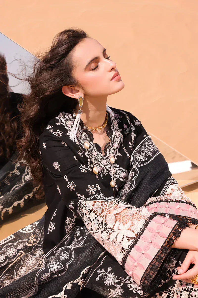 Qalamkar | Chikankari Eid Edit 24 | KM-08 LISE - Aqsa Fabrics