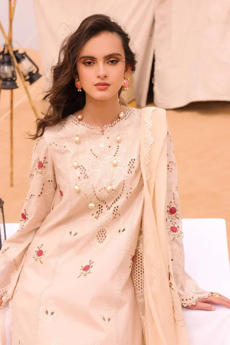 Qalamkar | Chikankari Eid Edit 24 | KM-07 CAOIMHE - Aqsa Fabrics