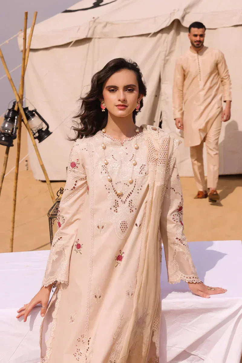 Qalamkar | Chikankari Eid Edit 24 | KM-07 CAOIMHE - Aqsa Fabrics