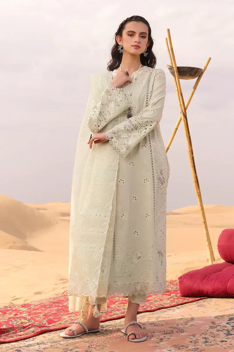 Qalamkar | Chikankari Eid Edit 24 | KM-04 SORCHA - Aqsa Fabrics