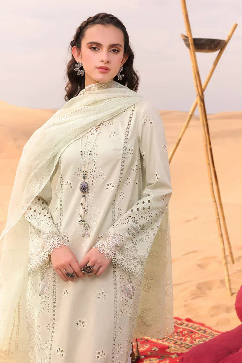 Qalamkar | Chikankari Eid Edit 24 | KM-04 SORCHA - Aqsa Fabrics