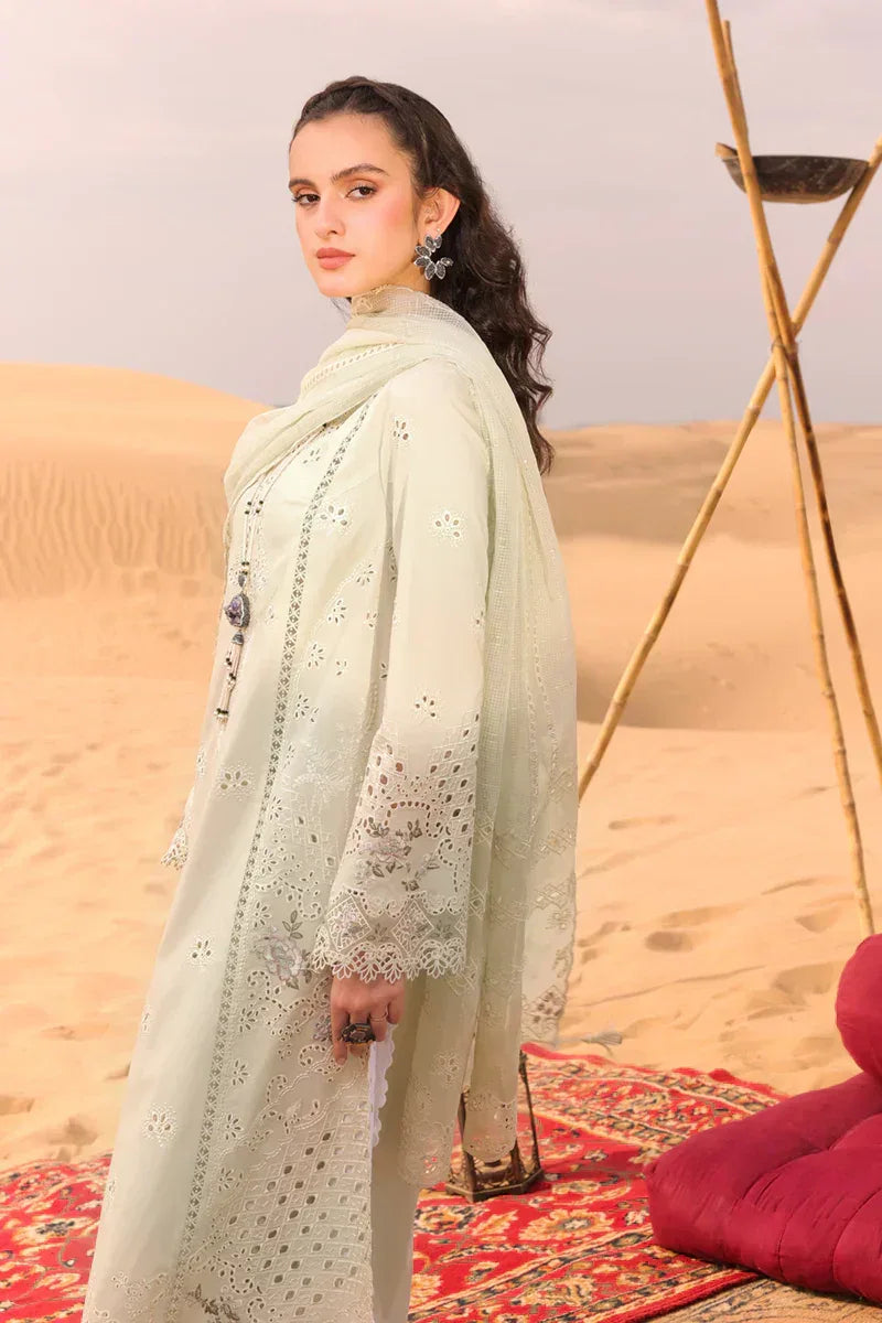 Qalamkar | Chikankari Eid Edit 24 | KM-04 SORCHA - Aqsa Fabrics
