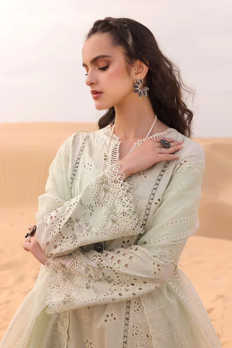 Qalamkar | Chikankari Eid Edit 24 | KM-04 SORCHA - Aqsa Fabrics