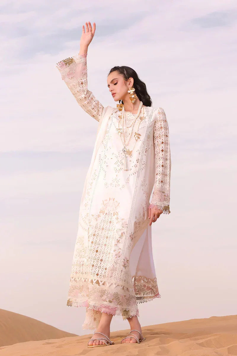 Qalamkar | Chikankari Eid Edit 24 | KM-02 SAOIRSE - Aqsa Fabrics