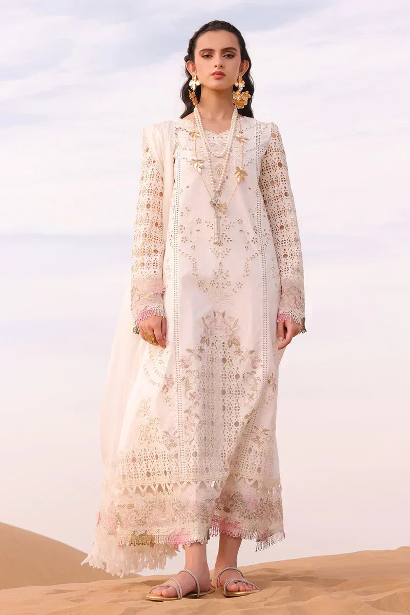 Qalamkar | Chikankari Eid Edit 24 | KM-02 SAOIRSE - Aqsa Fabrics