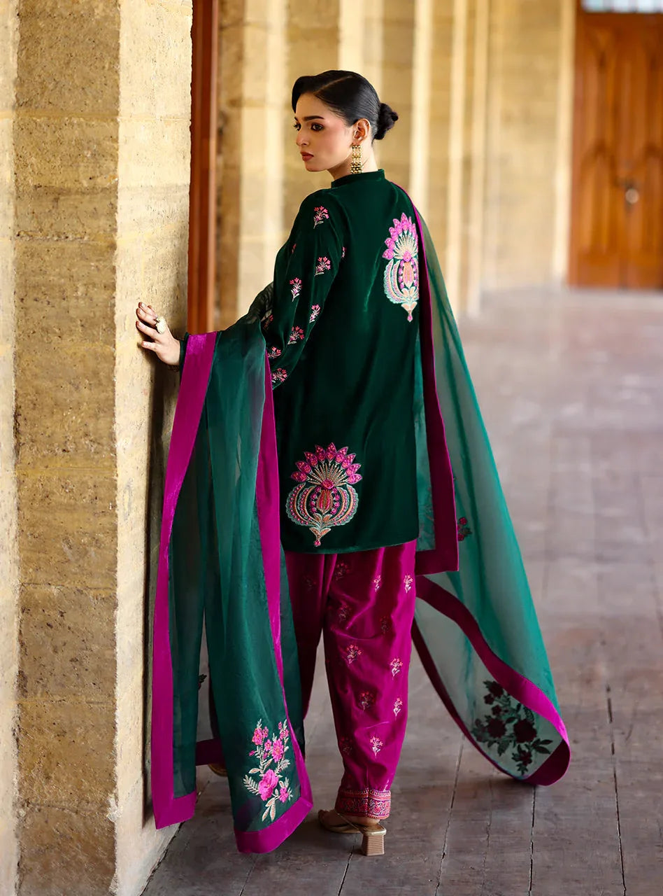 Zainab Chottani | Velura Velvet Edit 25 | Niya Farshi - Aqsa Fabrics