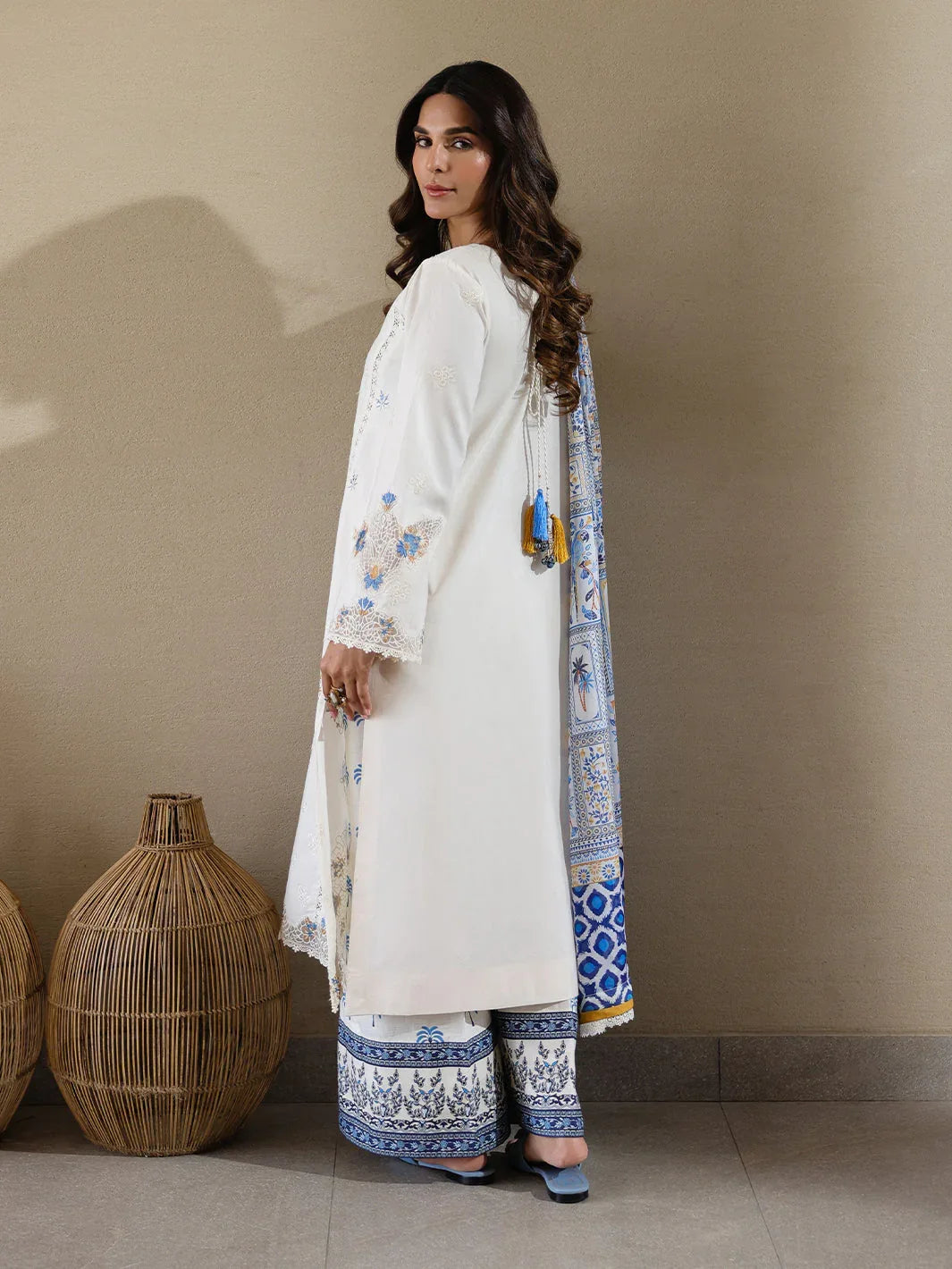 Faiza Faisal | Marine Luxury Lawn 25 | MIRHA - Aqsa Fabrics