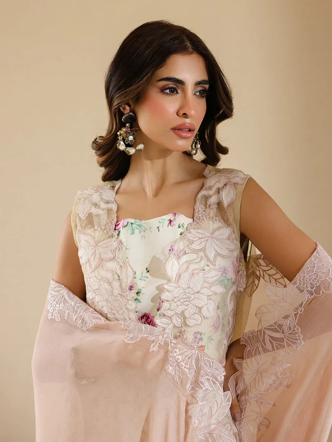 Faiza Faisal | Marine Luxury Lawn 25 | ELISHA - Aqsa Fabrics