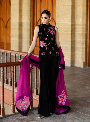 Zainab Chottani | Velura Velvet Edit 25 | Keir Vest - Aqsa Fabrics