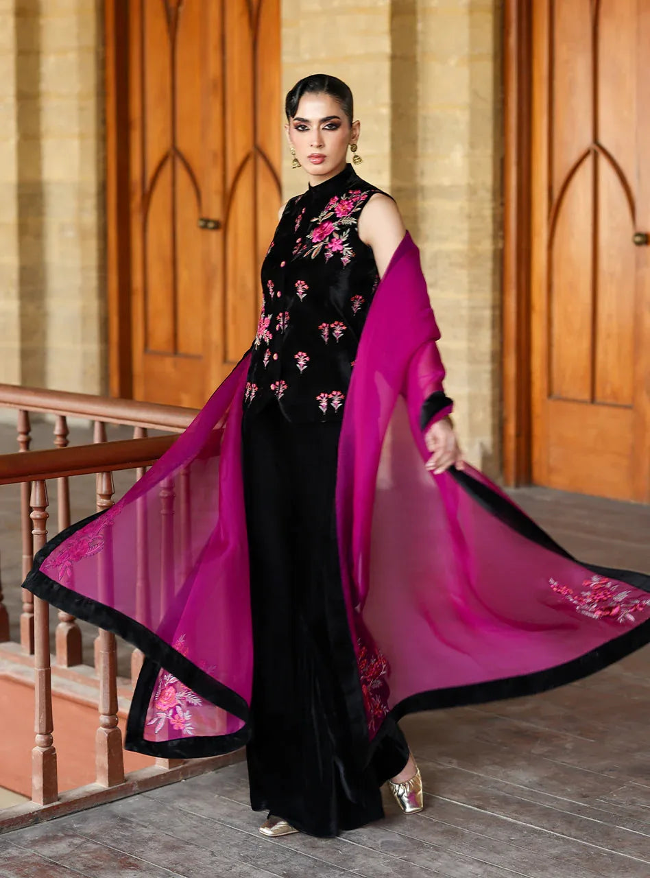 Zainab Chottani | Velura Velvet Edit 25 | Keir Vest - Aqsa Fabrics