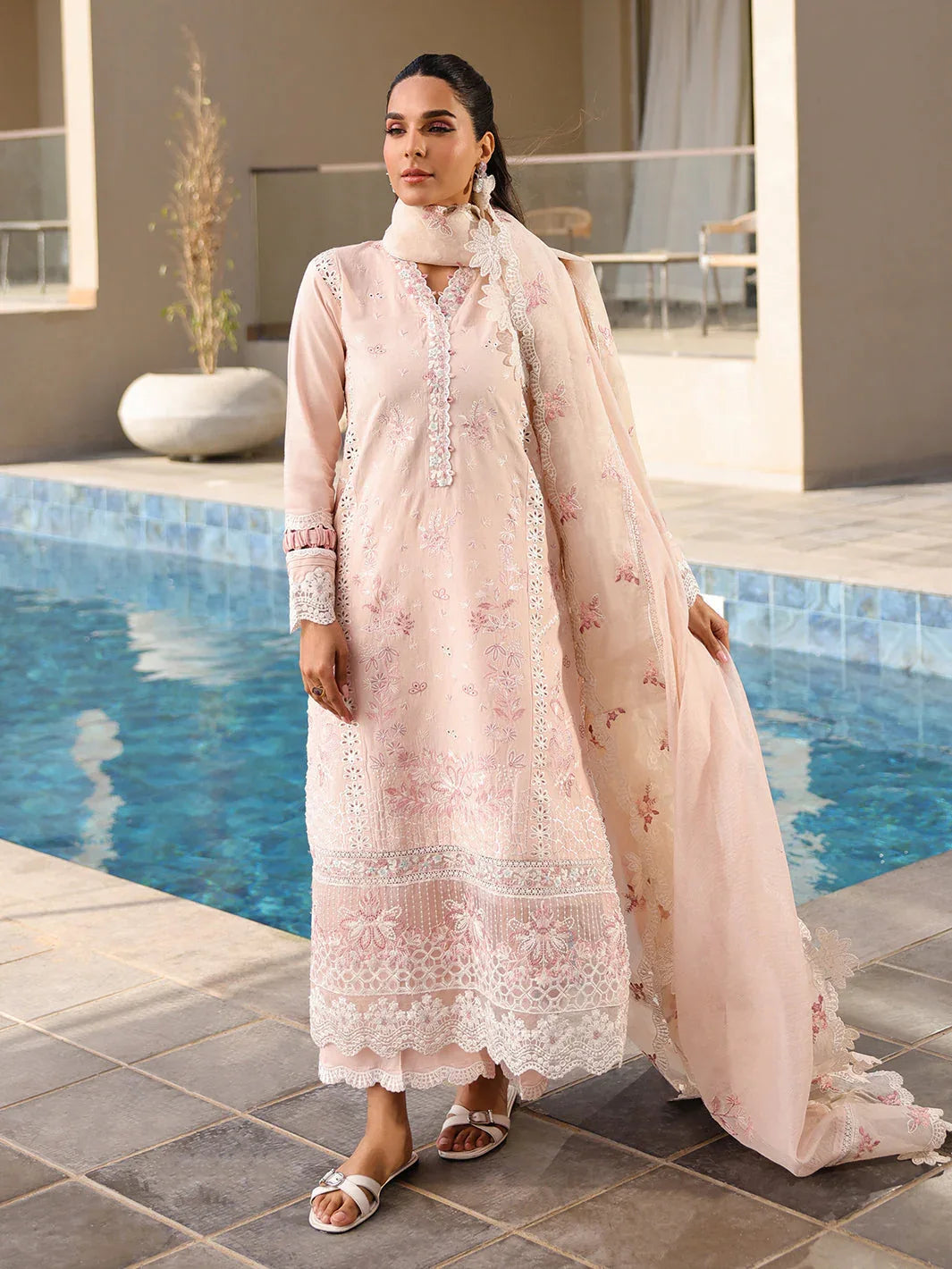 Faiza Faisal | Marine Luxury Lawn 25 | MARIA - Aqsa Fabrics
