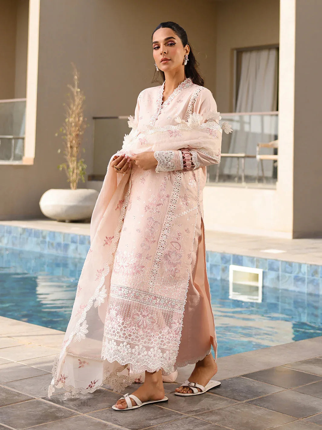 Faiza Faisal | Marine Luxury Lawn 25 | MARIA - Aqsa Fabrics