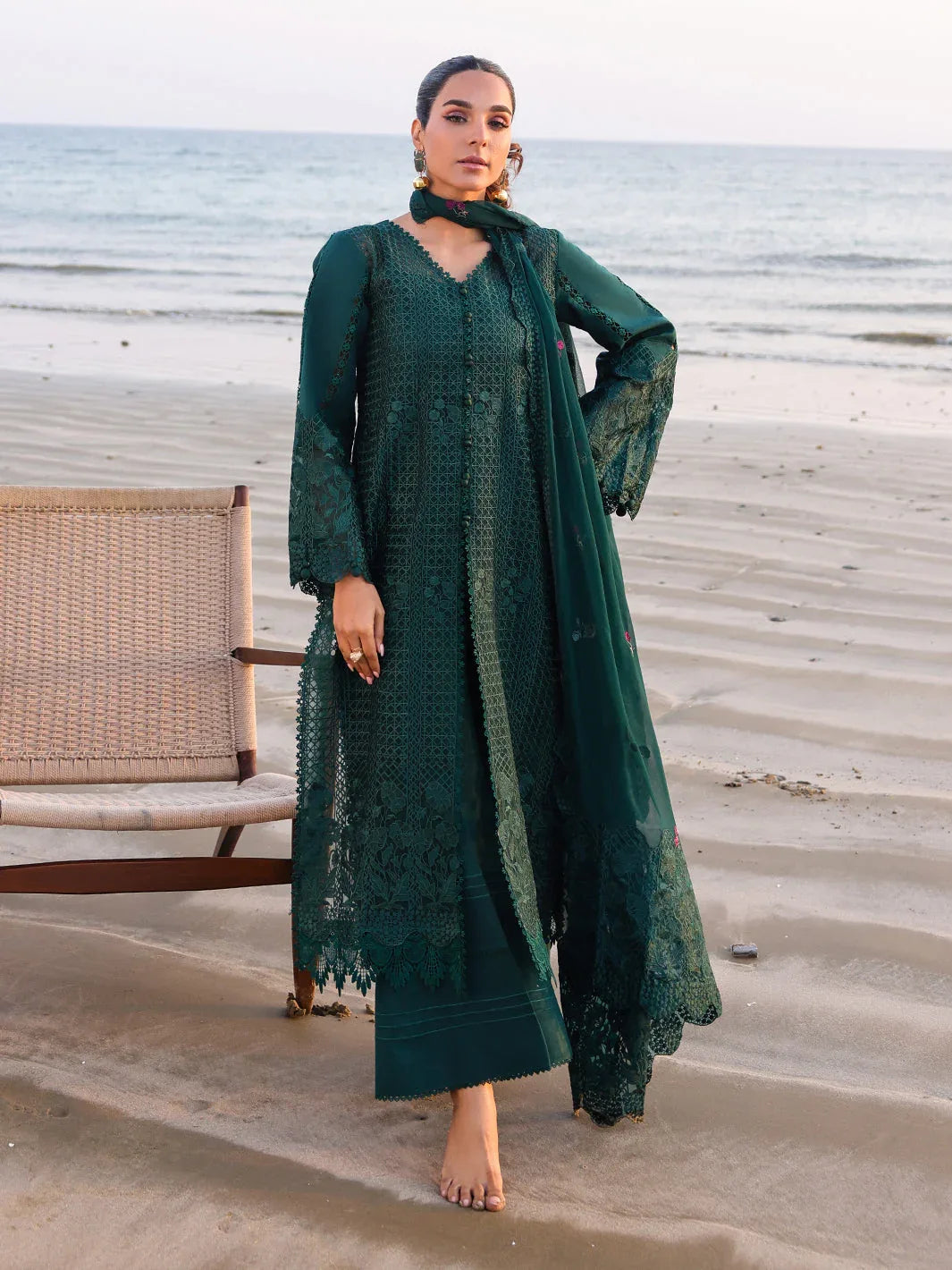 Faiza Faisal | Marine Luxury Lawn 25 | SOPHIA - Aqsa Fabrics