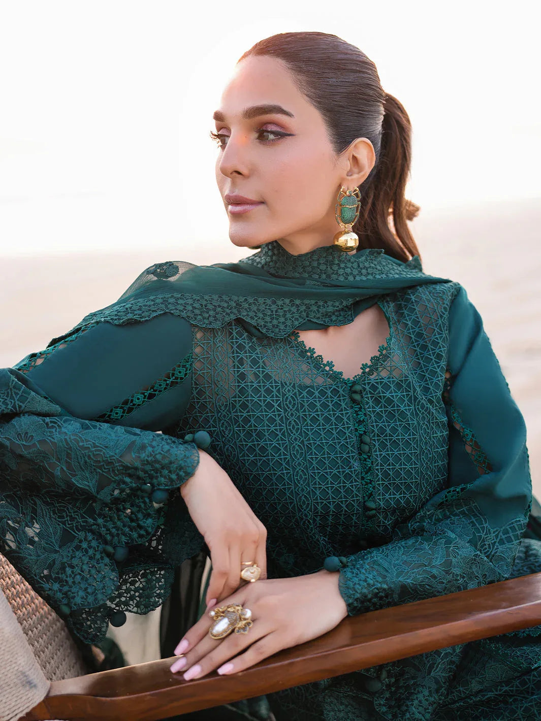 Faiza Faisal | Marine Luxury Lawn 25 | SOPHIA - Aqsa Fabrics