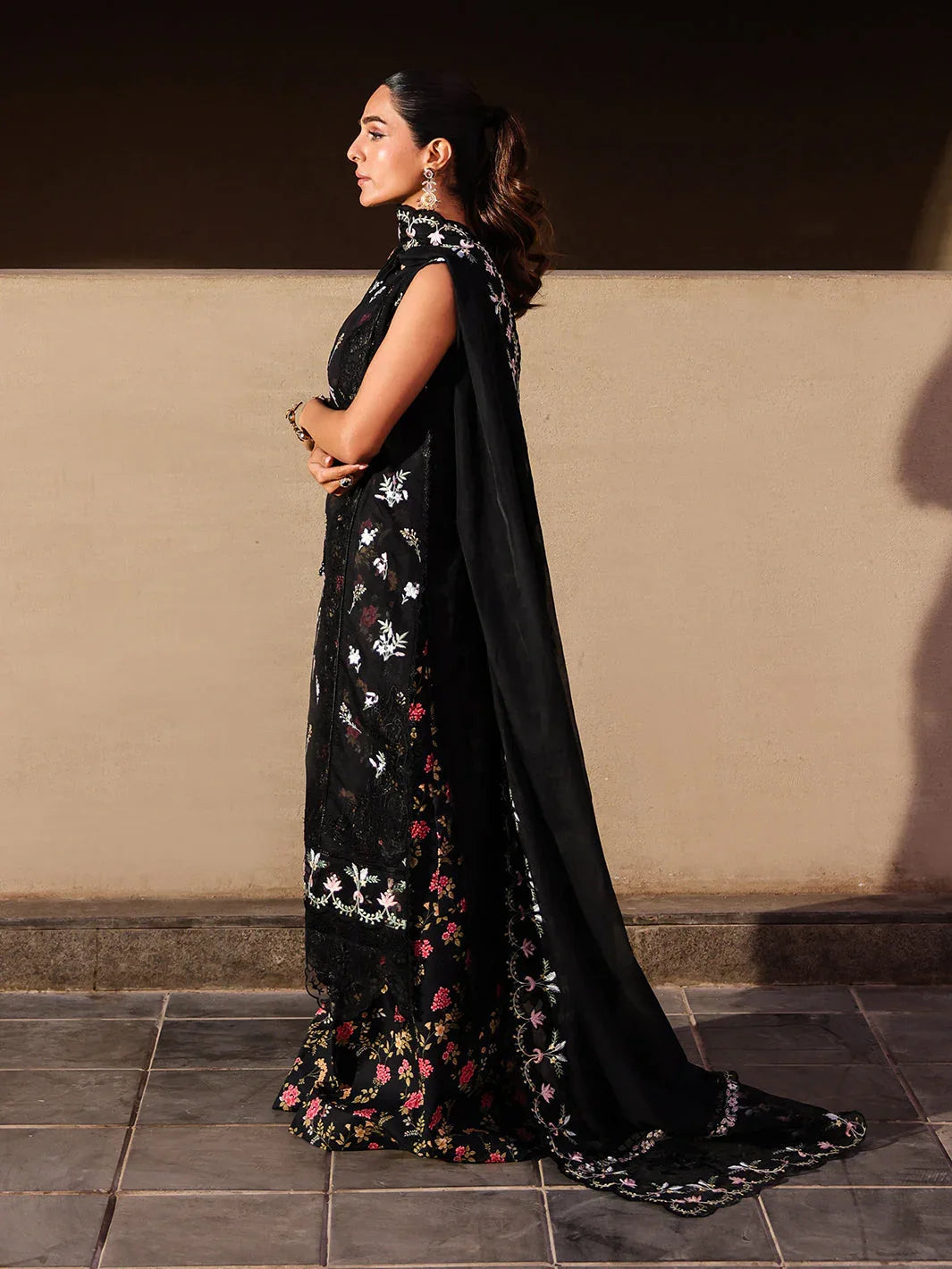Faiza Faisal | Marine Luxury Lawn 25 | ELVA - Aqsa Fabrics