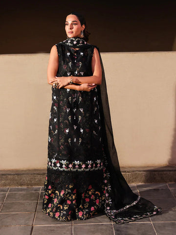 Faiza Faisal | Marine Luxury Lawn 25 | ELVA - Aqsa Fabrics