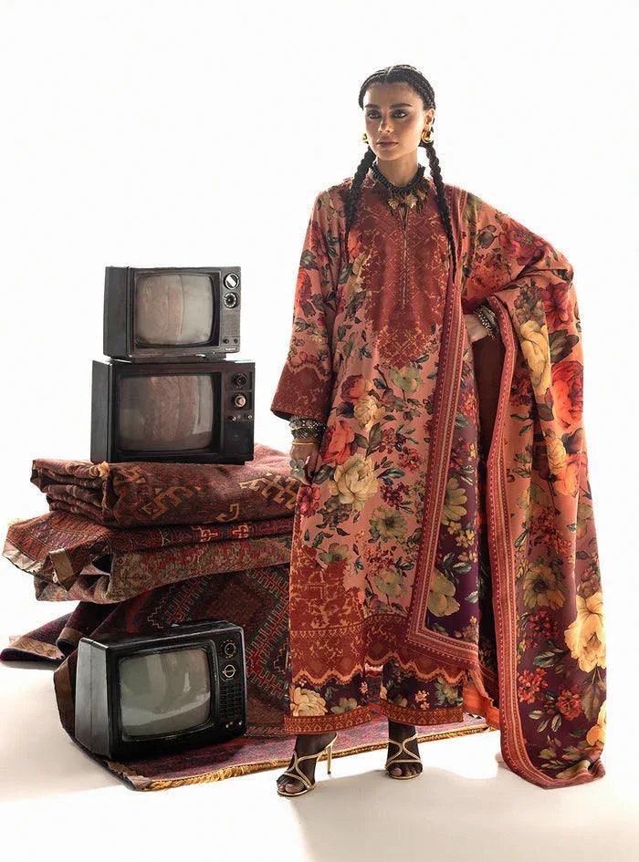 Zainab Chottani | Winter Shawl 25 | Abibi - D10 - Aqsa Fabrics