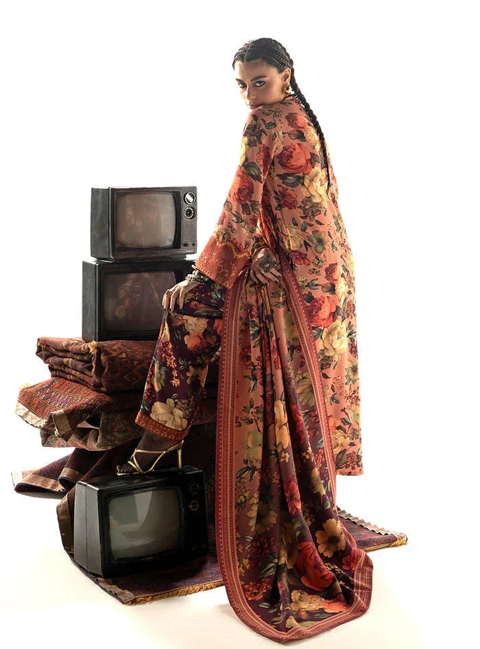 Zainab Chottani | Winter Shawl 25 | Abibi - D10 - Aqsa Fabrics