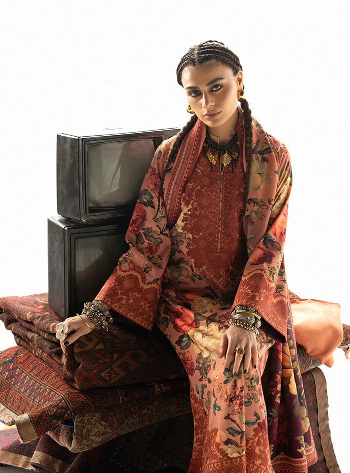 Zainab Chottani | Winter Shawl 25 | Abibi - D10 - Aqsa Fabrics