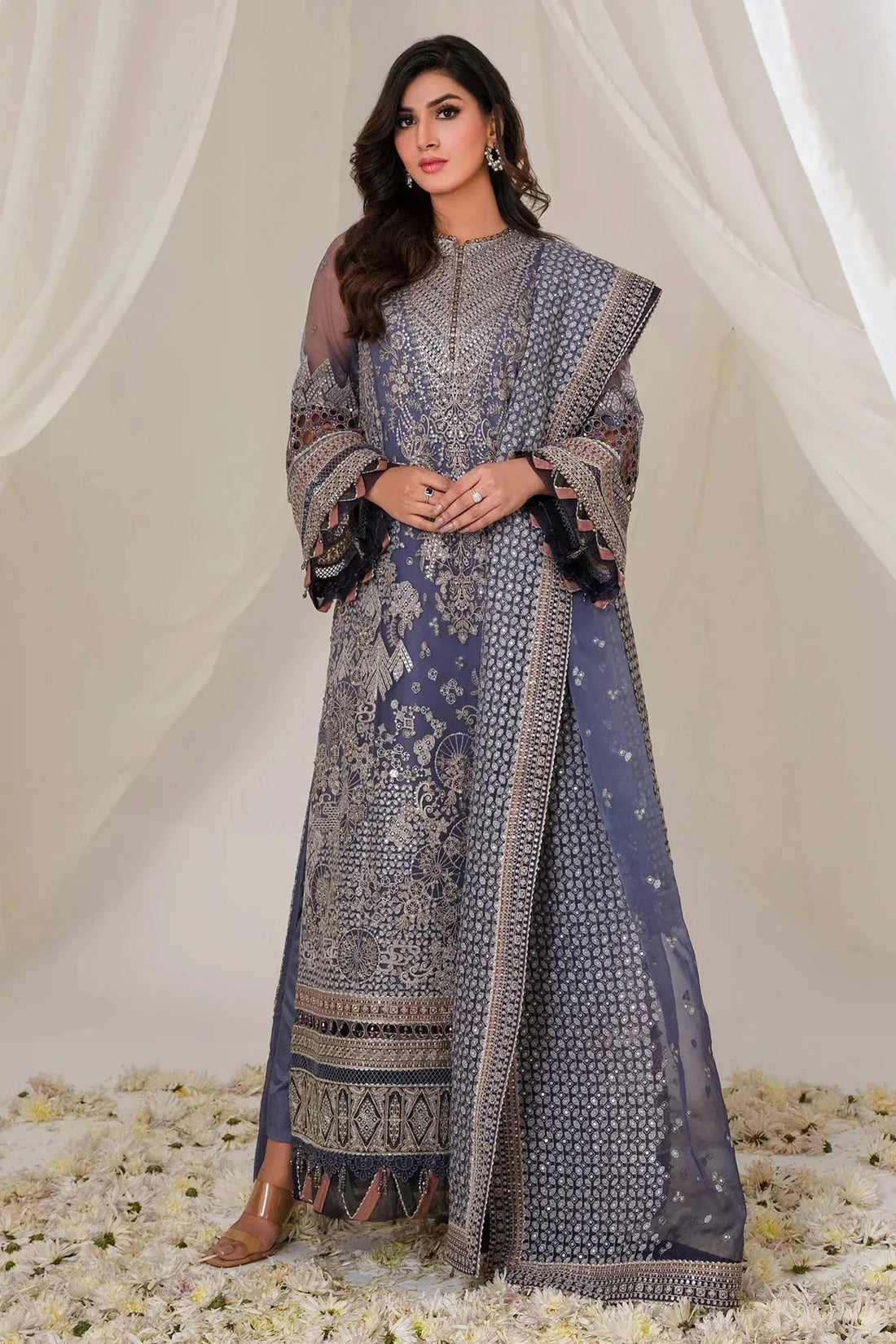 Jazmin | Luxury Formal Collection | GERANIUM - Aqsa Fabrics