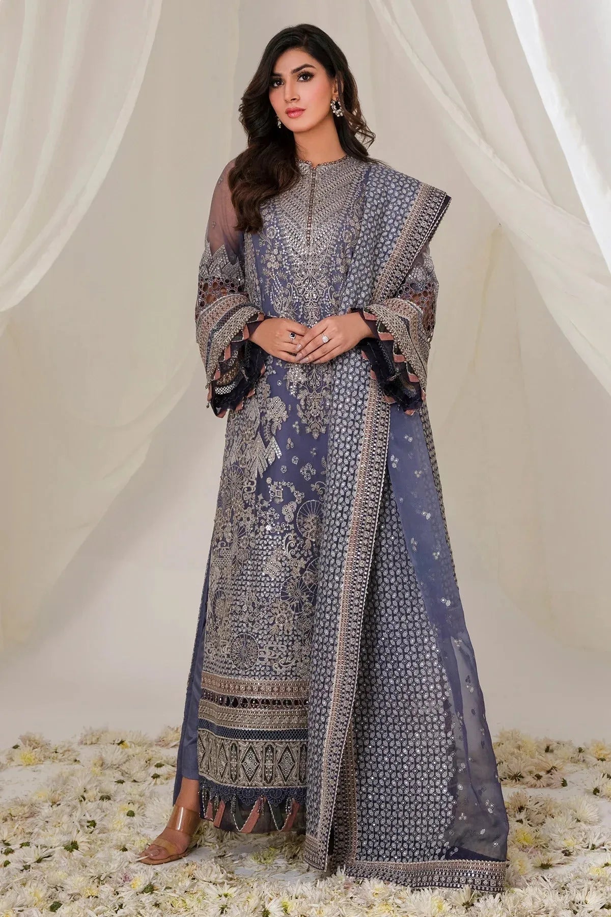 Jazmin | Luxury Formal Collection | GERANIUM - Aqsa Fabrics