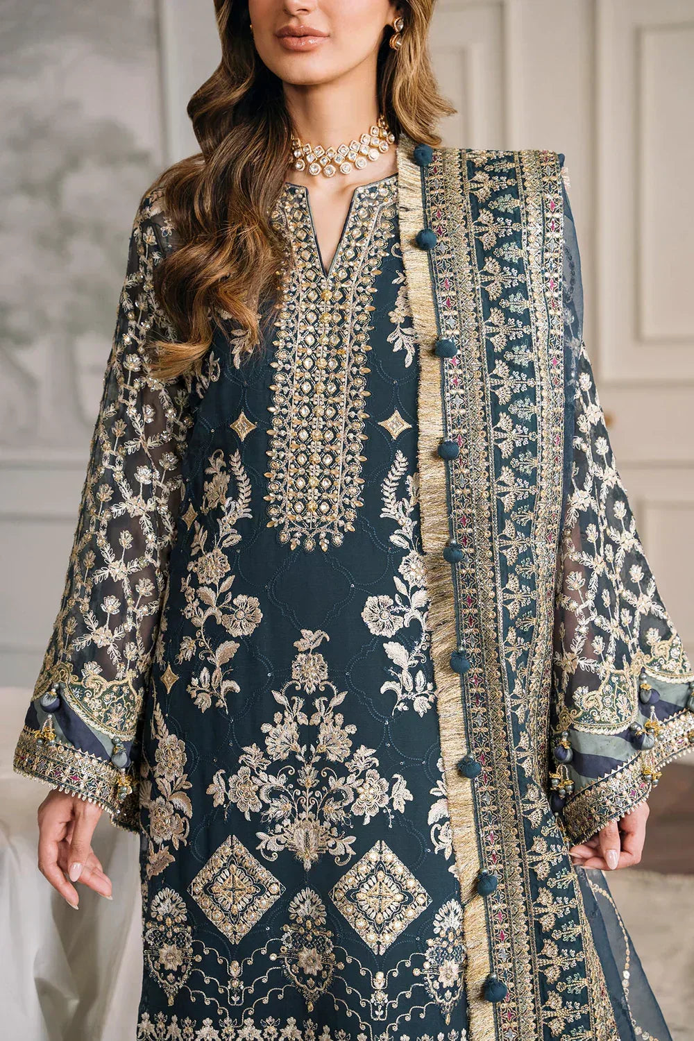 Baroque | Chantelle Embroidered Collection | CH12-01 - Aqsa Fabrics