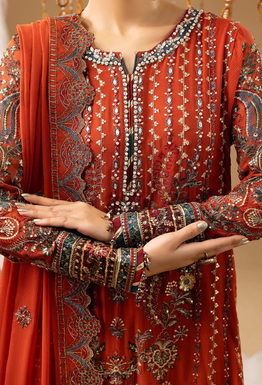 Adans Libas | Chiffon 25 | 7581 G - Aqsa Fabrics