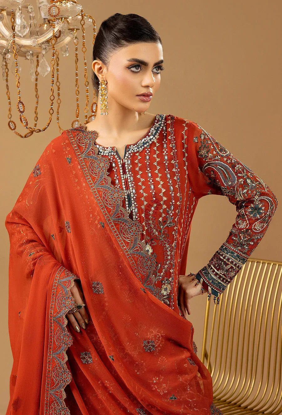Adans Libas | Chiffon 25 | 7581 G - Aqsa Fabrics