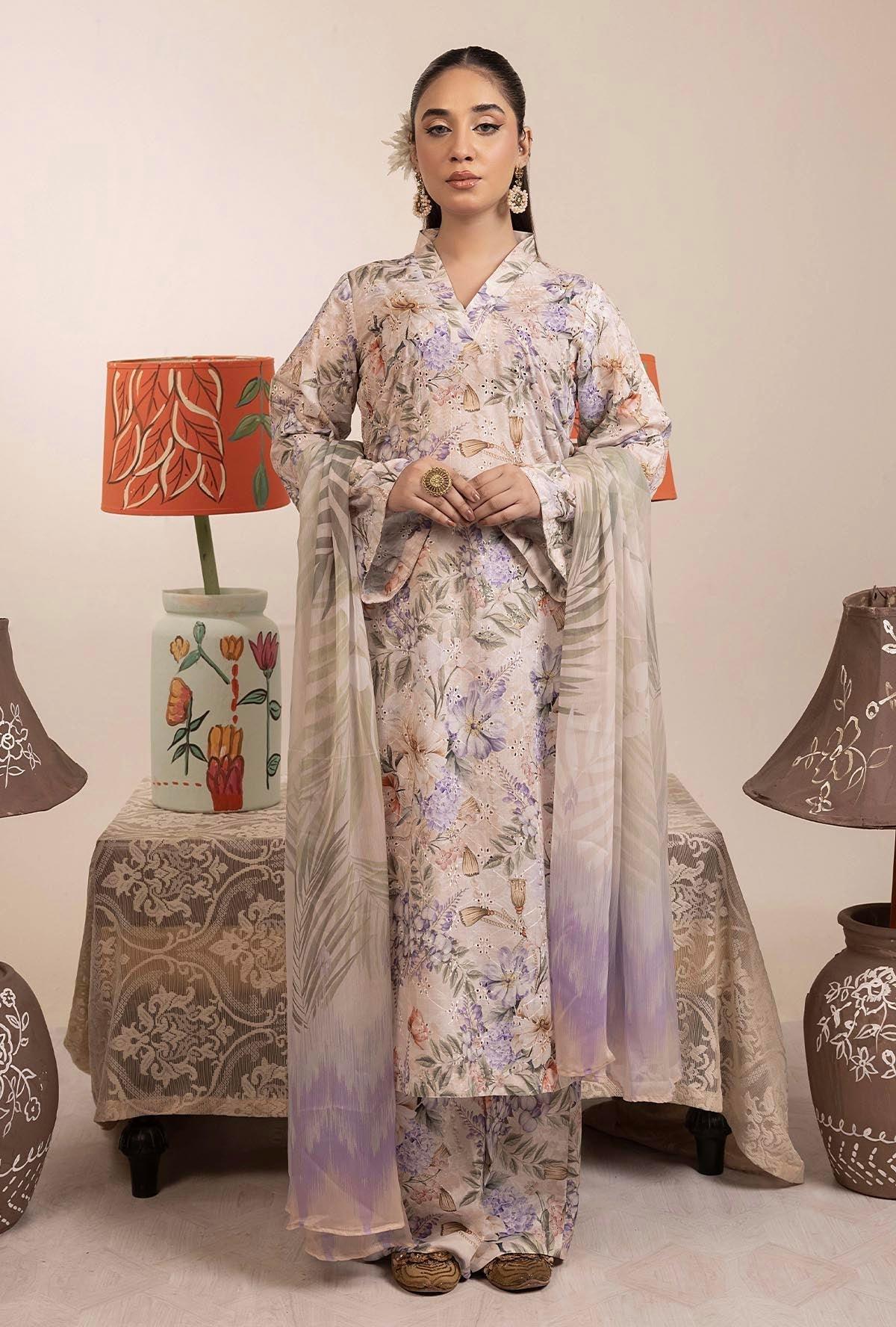 Adans Libas | Basic Chikankari |  7703 - Aqsa Fabrics