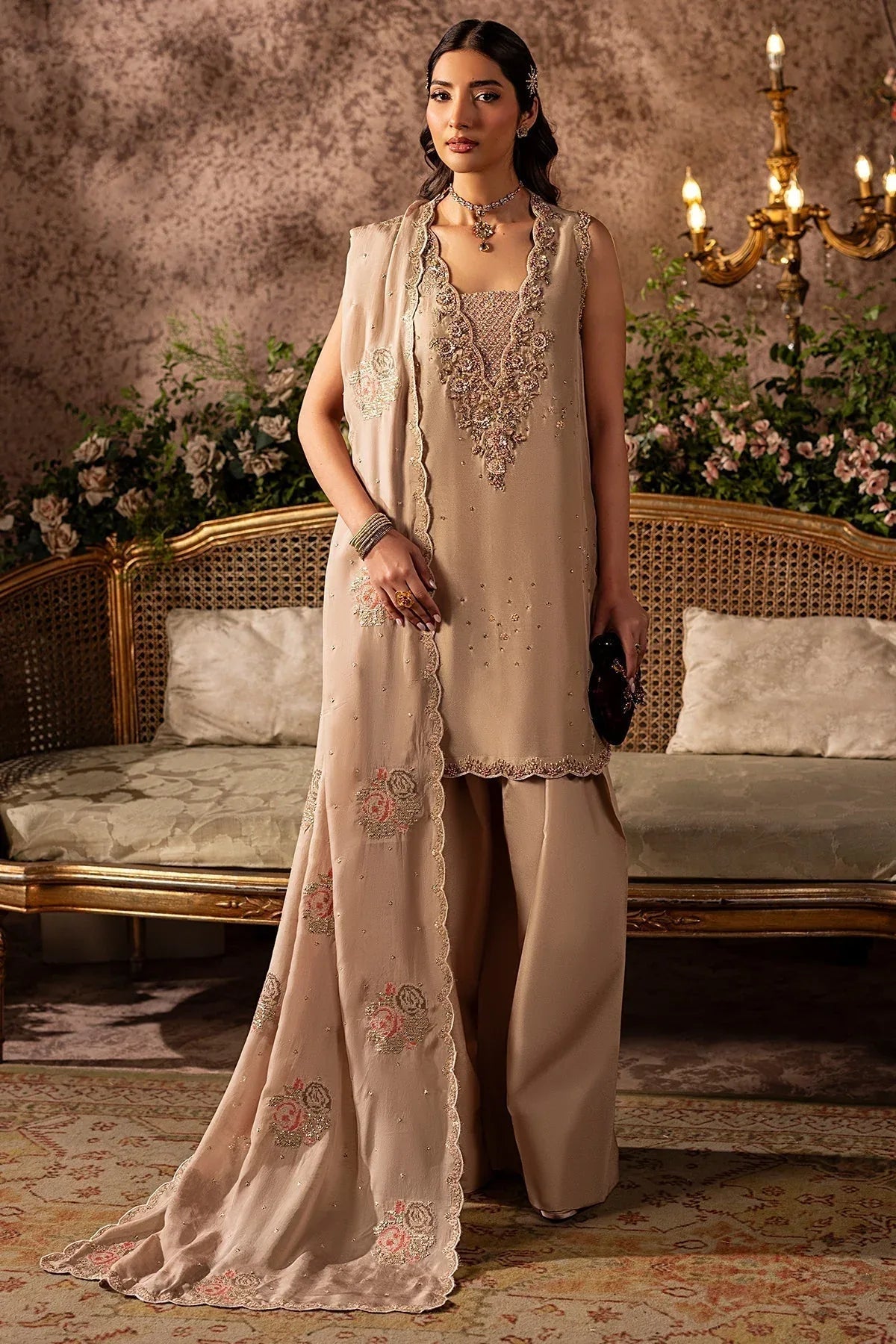 Mina Kashif | Loona Lawn 25 | Garnet - Aqsa Fabrics