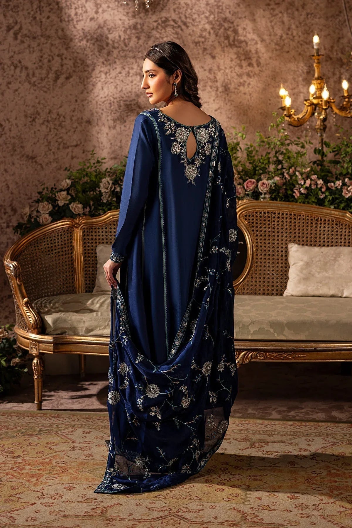 Mina Kashif | Loona Lawn 25 | Midnight - Aqsa Fabrics