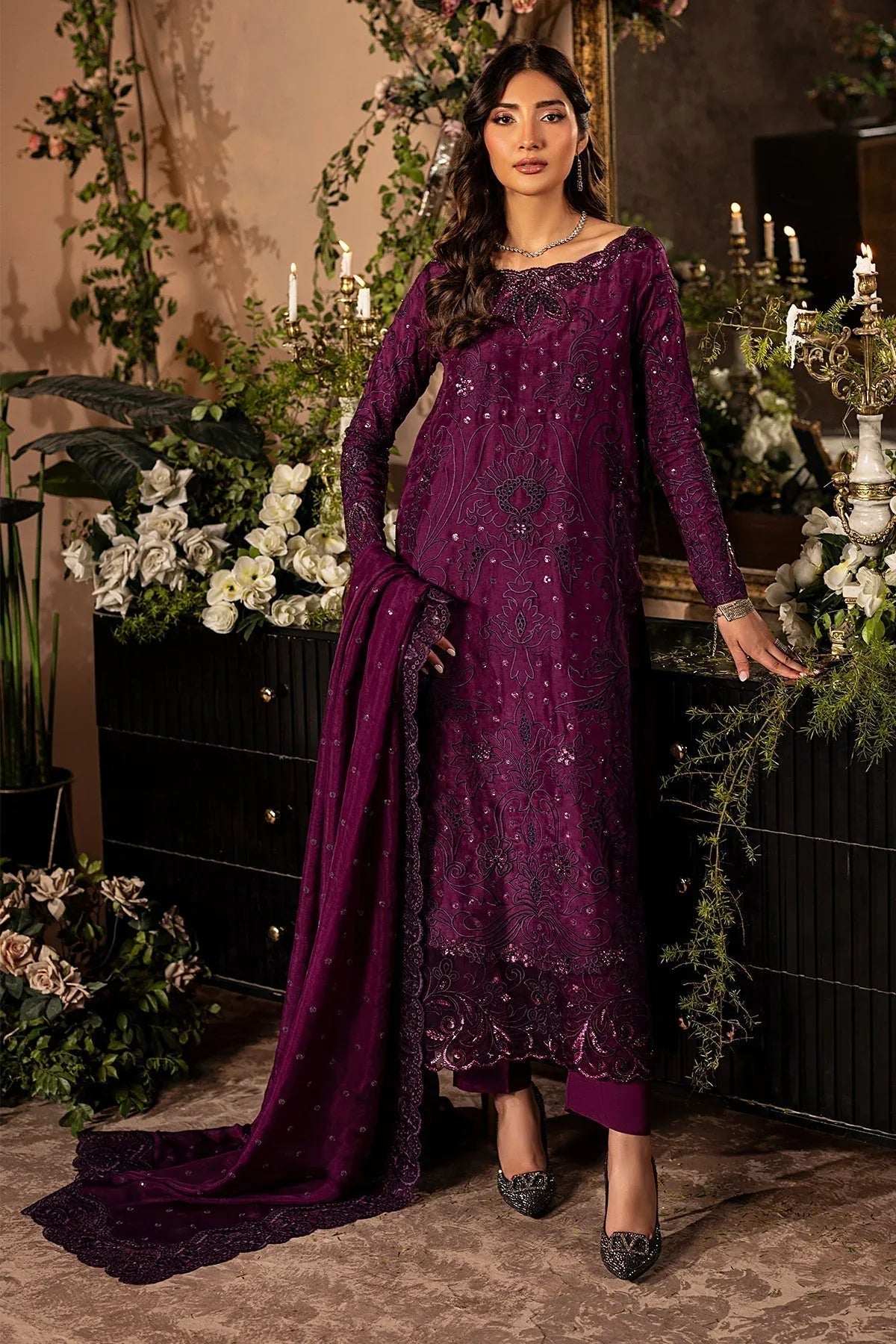 Mina Kashif | Loona Lawn 25 | Jade - Aqsa Fabrics