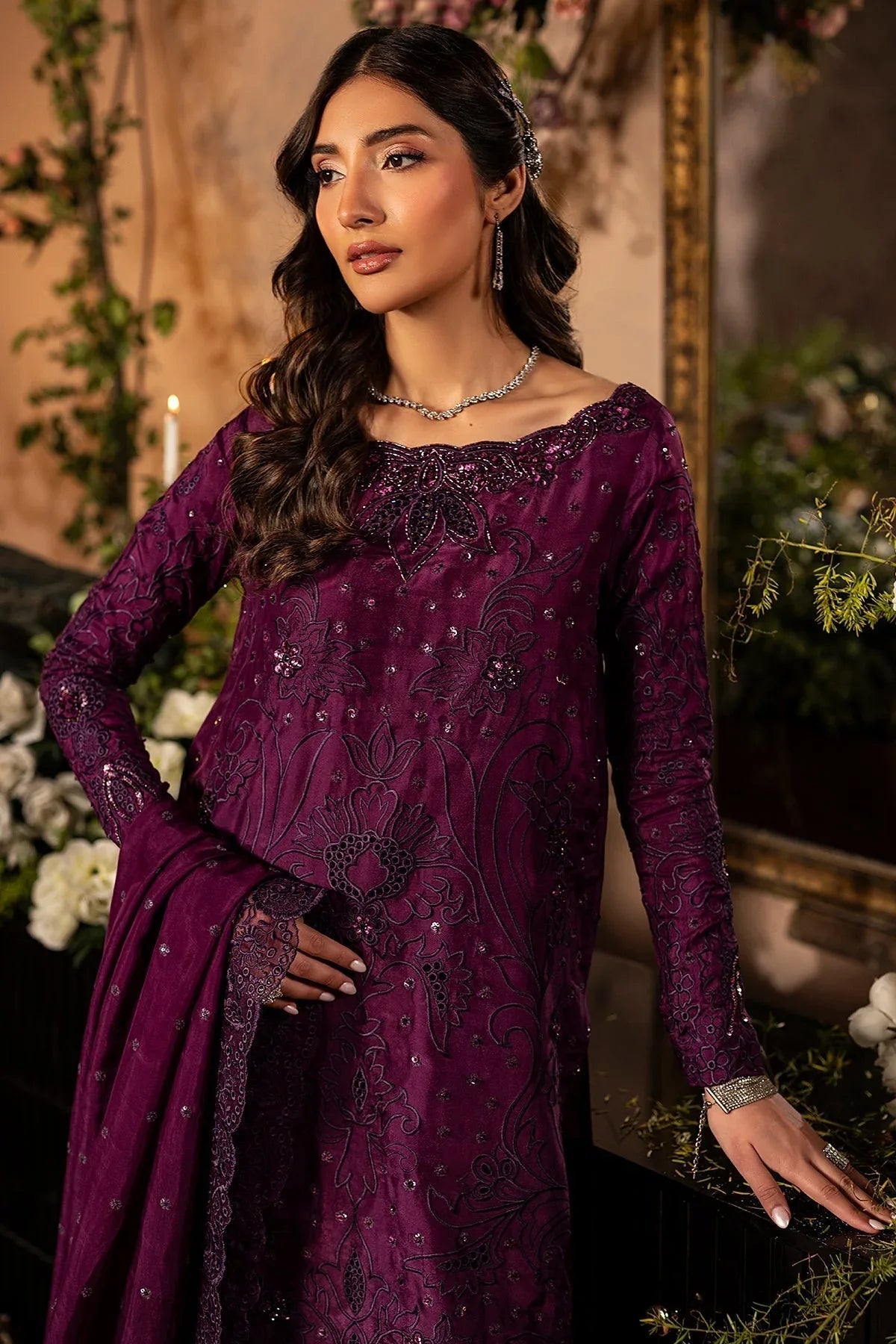 Mina Kashif | Loona Lawn 25 | Jade - Aqsa Fabrics