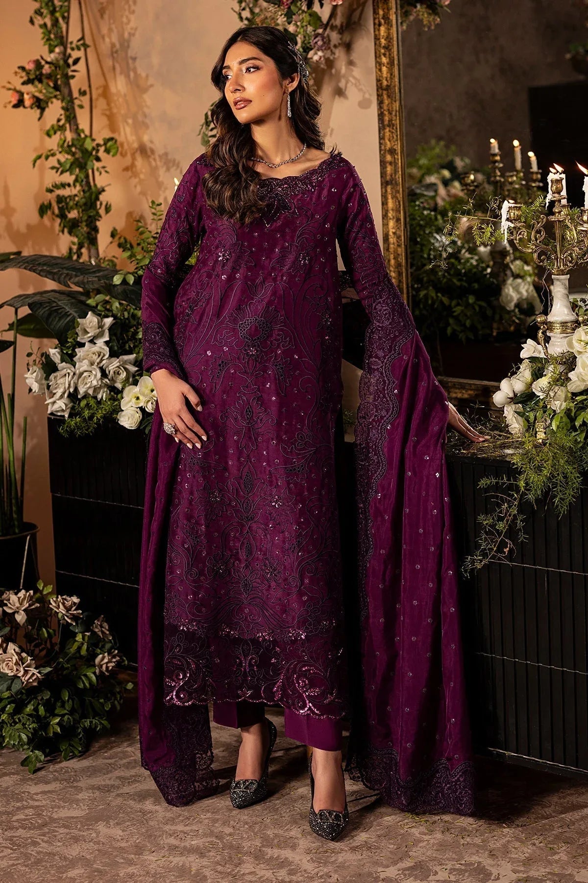Mina Kashif | Loona Lawn 25 | Jade - Aqsa Fabrics