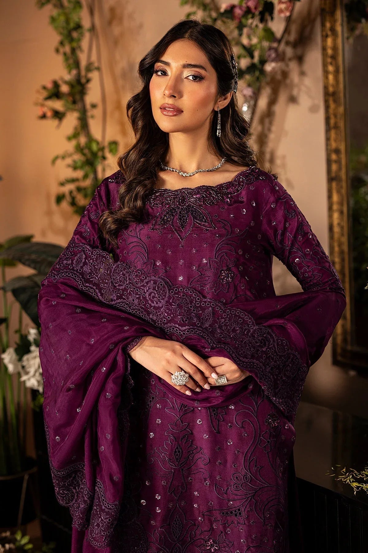 Mina Kashif | Loona Lawn 25 | Jade - Aqsa Fabrics