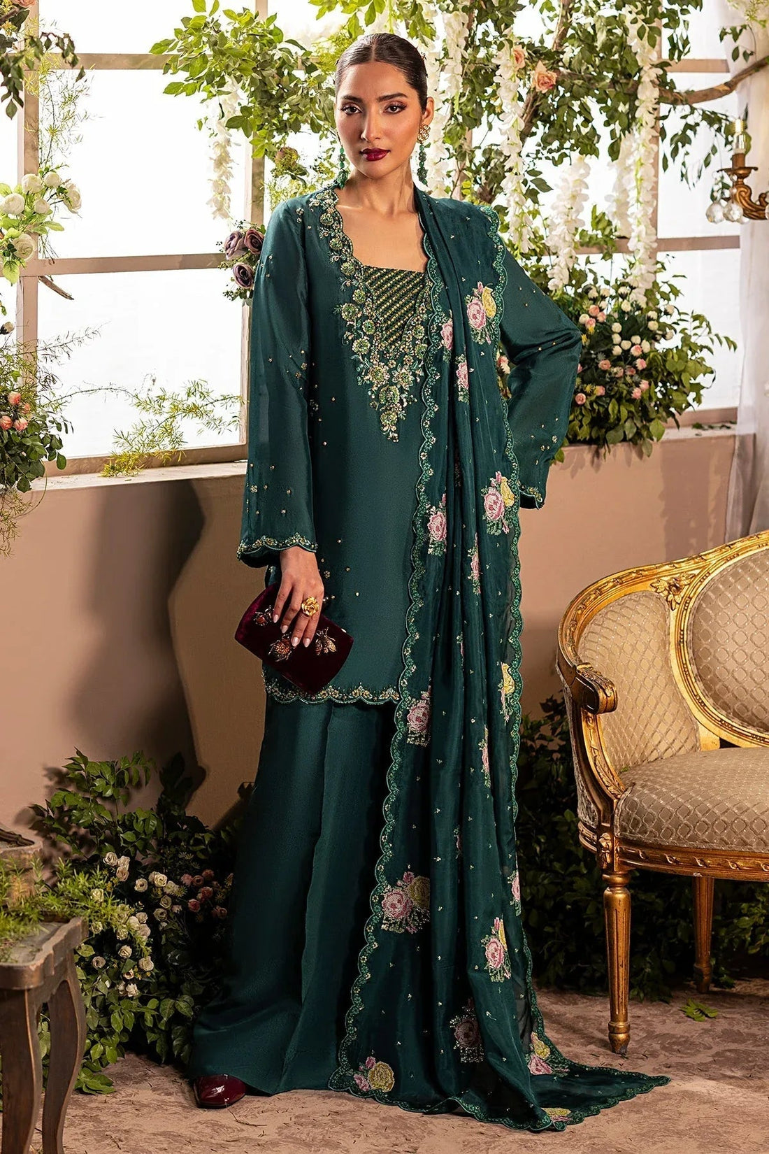 Mina Kashif | Loona Lawn 25 | Zircon - Aqsa Fabrics