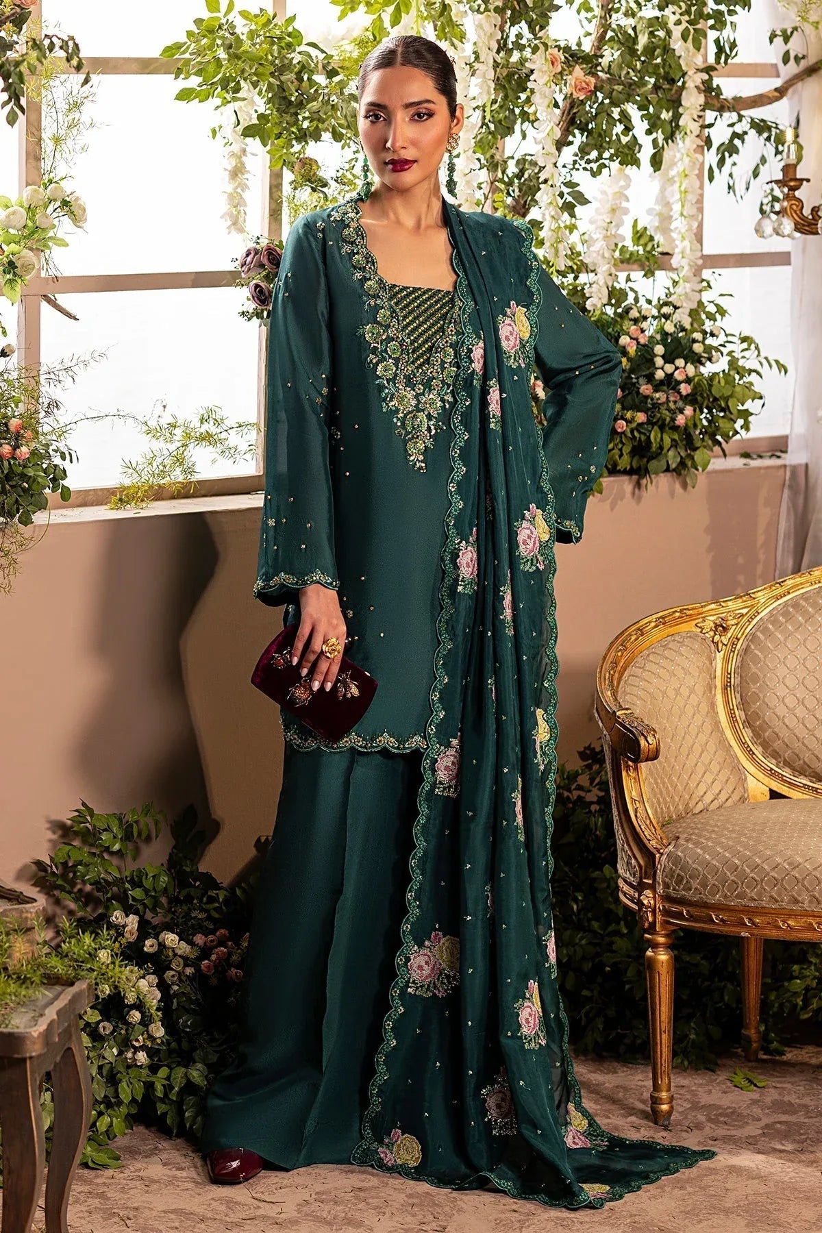 Mina Kashif | Loona Lawn 25 | Zircon - Aqsa Fabrics
