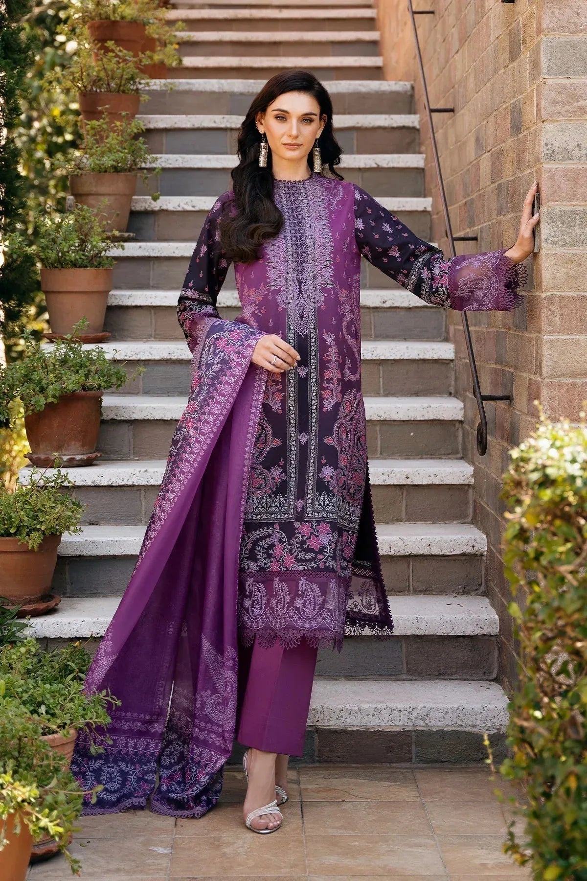 Afrozeh | Damask The Holiday Edit '25 - Lawn | Azrina A - Aqsa Fabrics
