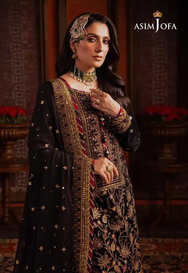 Asim Jofa | Makhmal Wedding Velvet 23 | AJMM-08 - Aqsa Fabrics